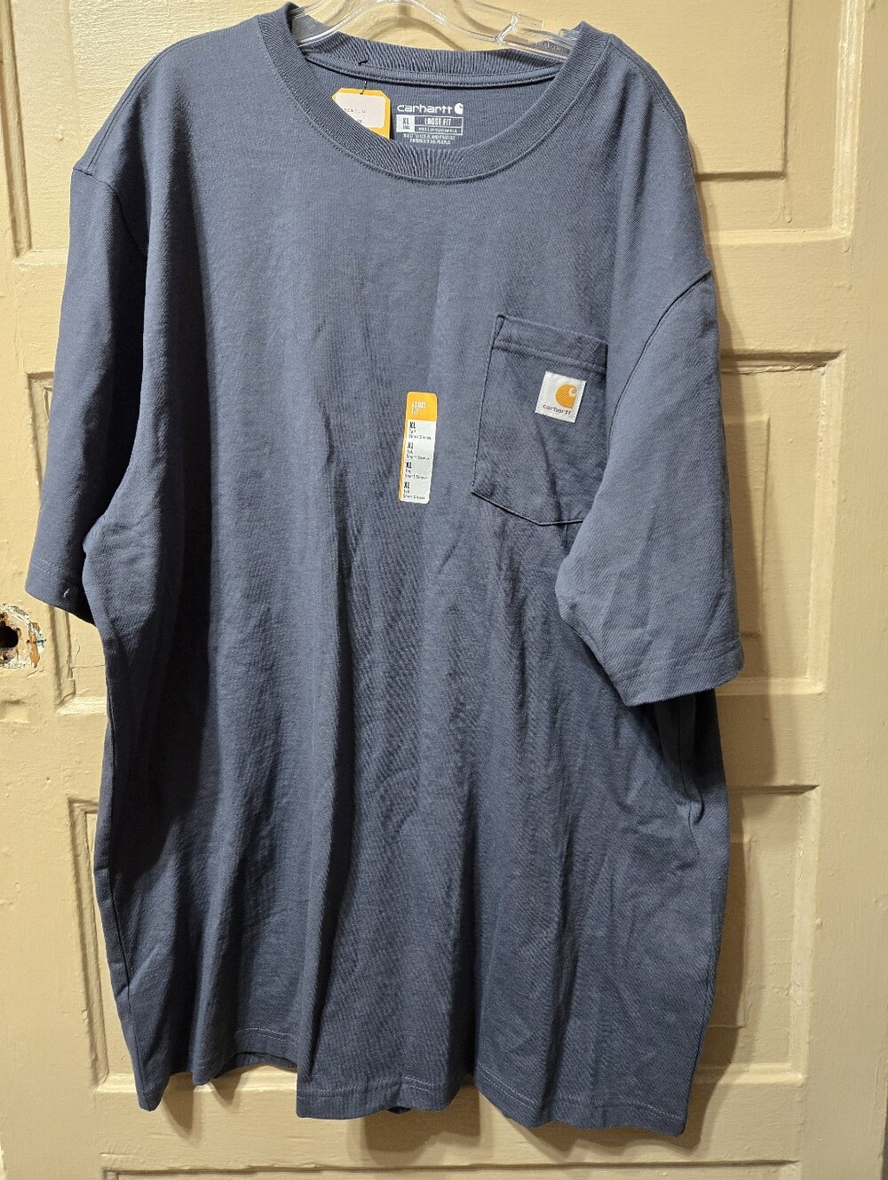 Carhartt Loose Fit Heavyweight Short Sleeve Pocket Tshirt NWT Gray Blue XL Tall